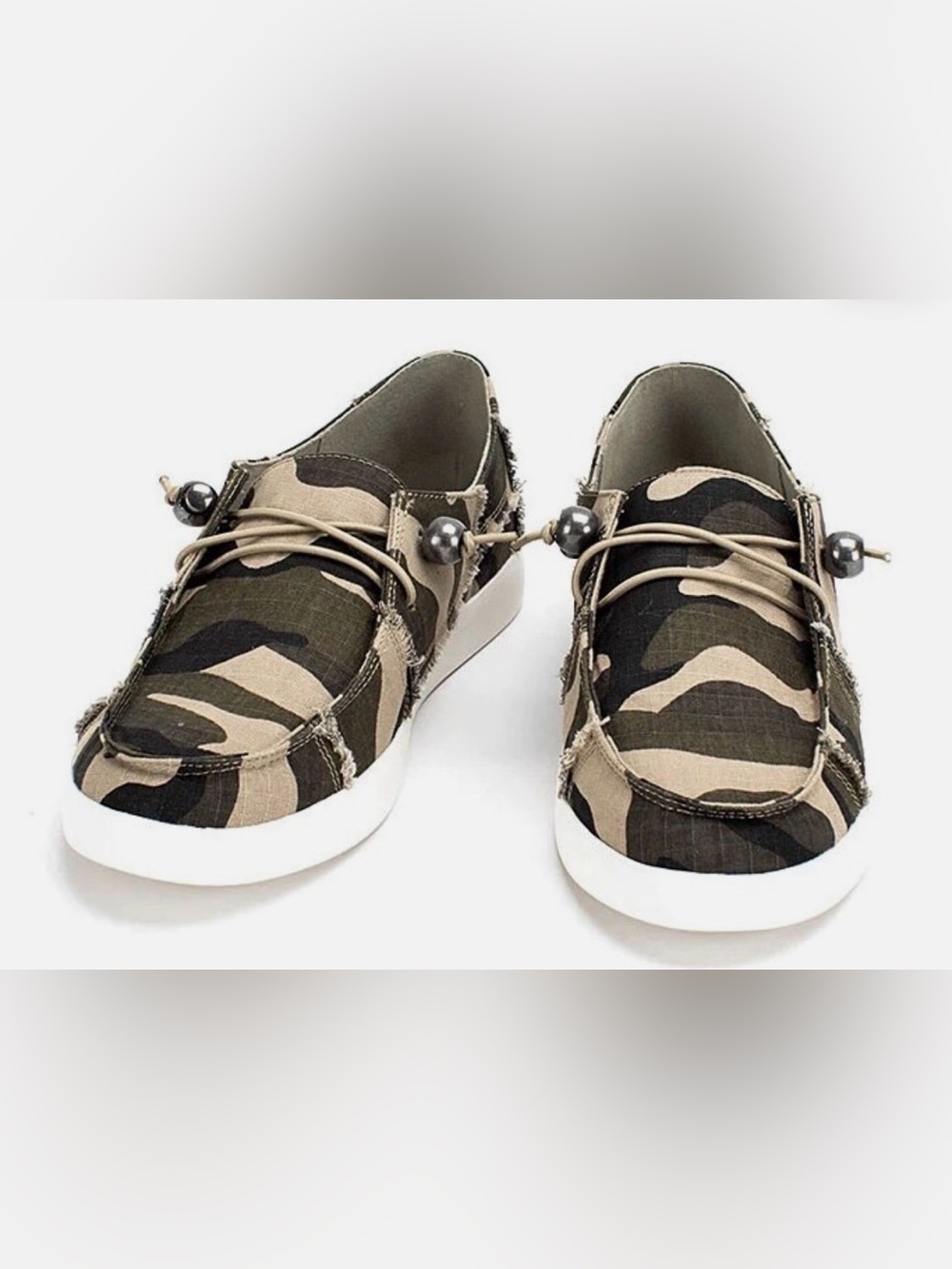 Yellow Box Camouflage Slip-On Shoes
